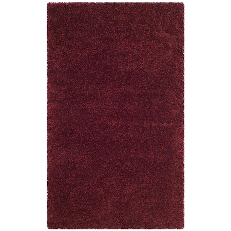 Safavieh 3 X 5 Ft. Santa Monica Shag Power Loomed Small Rectangle Area Rug, Maroon SGN725-4242-3
